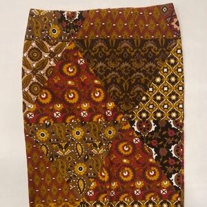 D&G by Dolce and Gabbana Pencil Skirt - Brown Patchwork